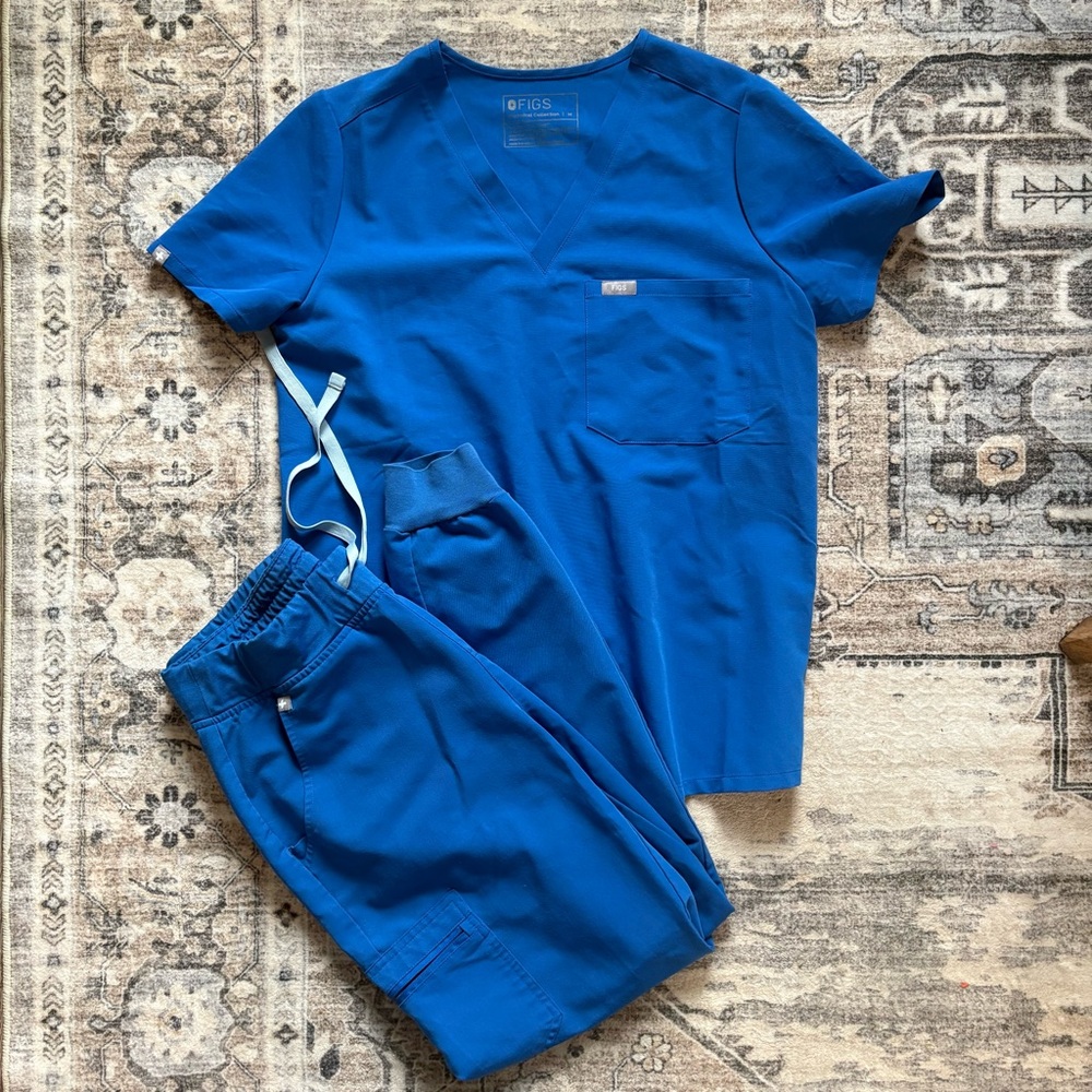 Blue Women's Scrub Set